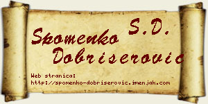 Spomenko Dobrišerović vizit kartica